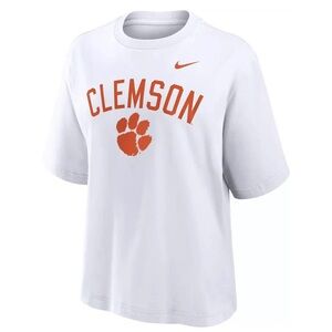 Nike Women's Clemson Tigers White Boxy T-Shirt
The Nike Tee